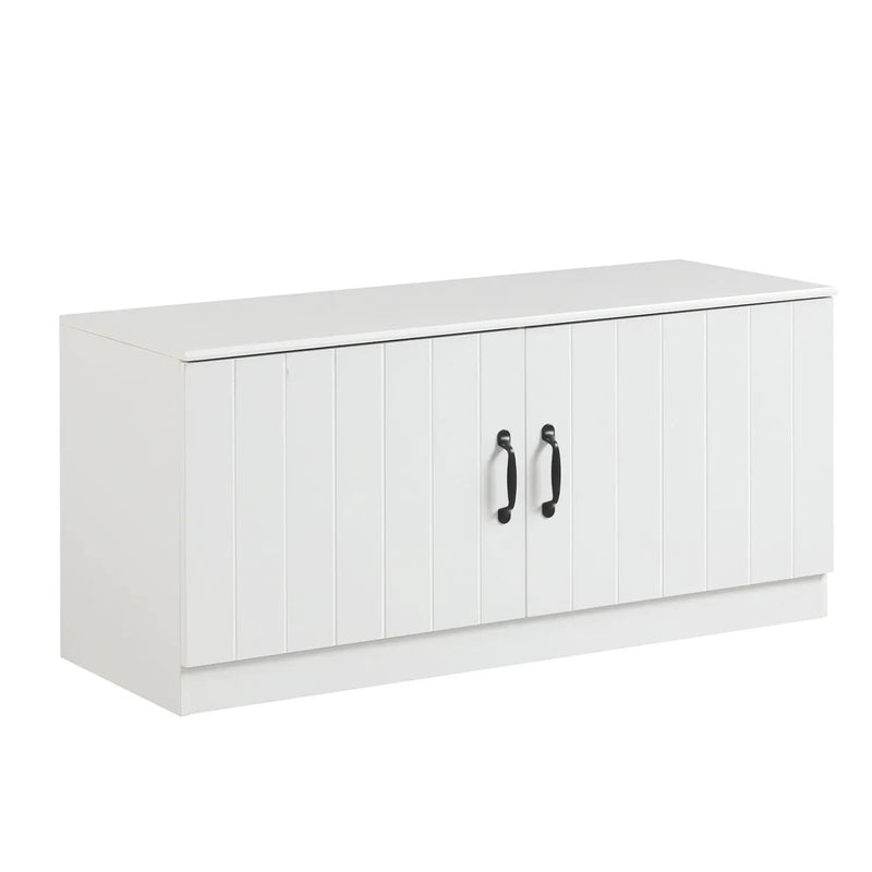 2-Door Shoe Bench Shoe Storage Cabinet with Adjustable Shelves by DirectDeals