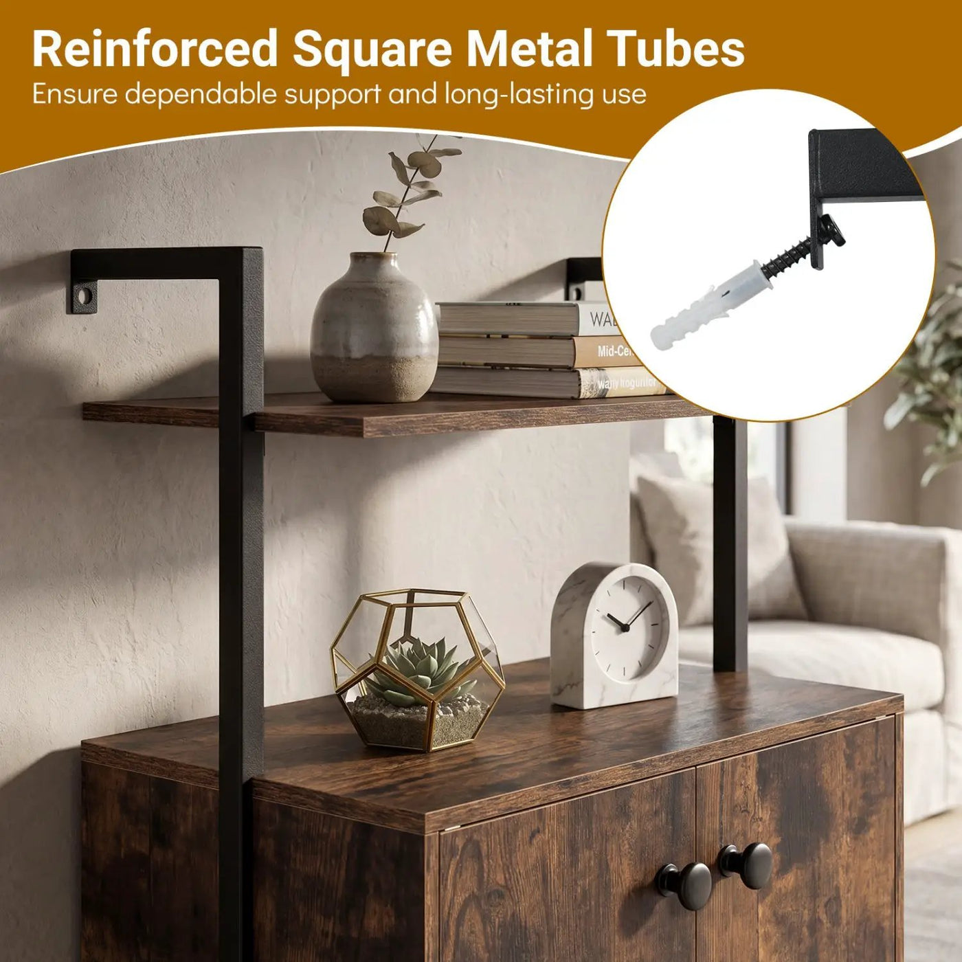 2-Door Wall Mount Bookshelf with Storage Cabinet by DirectDeals
