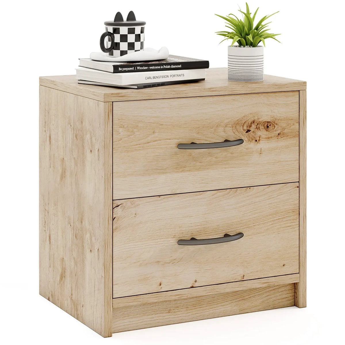 2 Drawer Nightstand with Storage for Living Room by DirectDeals