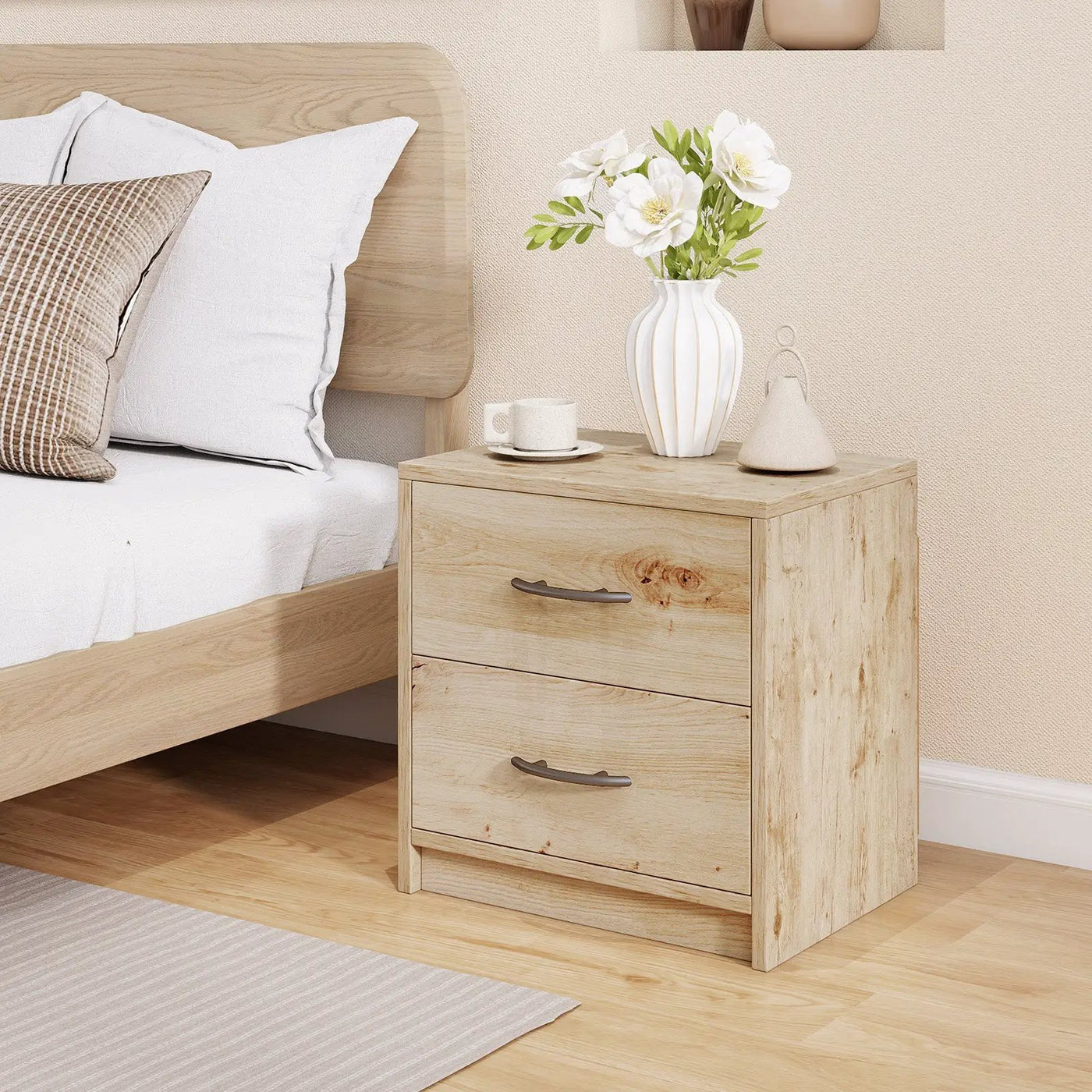2 Drawer Nightstand with Storage for Living Room by DirectDeals