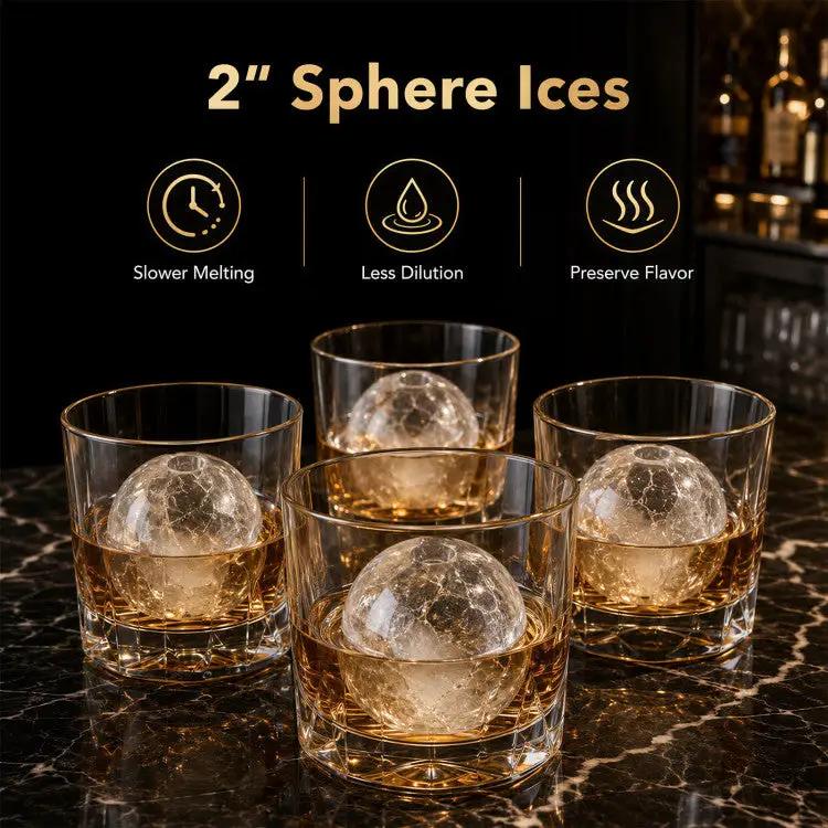 Countertop Ice Ball Maker - 2 Inch Spheres, 150 Daily Capacity by DirectDeals
