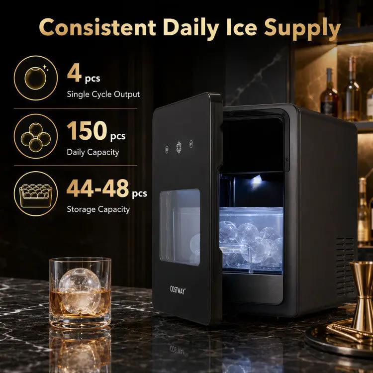 Countertop Ice Ball Maker - 2 Inch Spheres, 150 Daily Capacity by DirectDeals