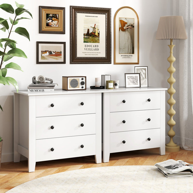 3-Drawer Dresser with Tapered Legs - Rustic Brown, photo 7 of 7