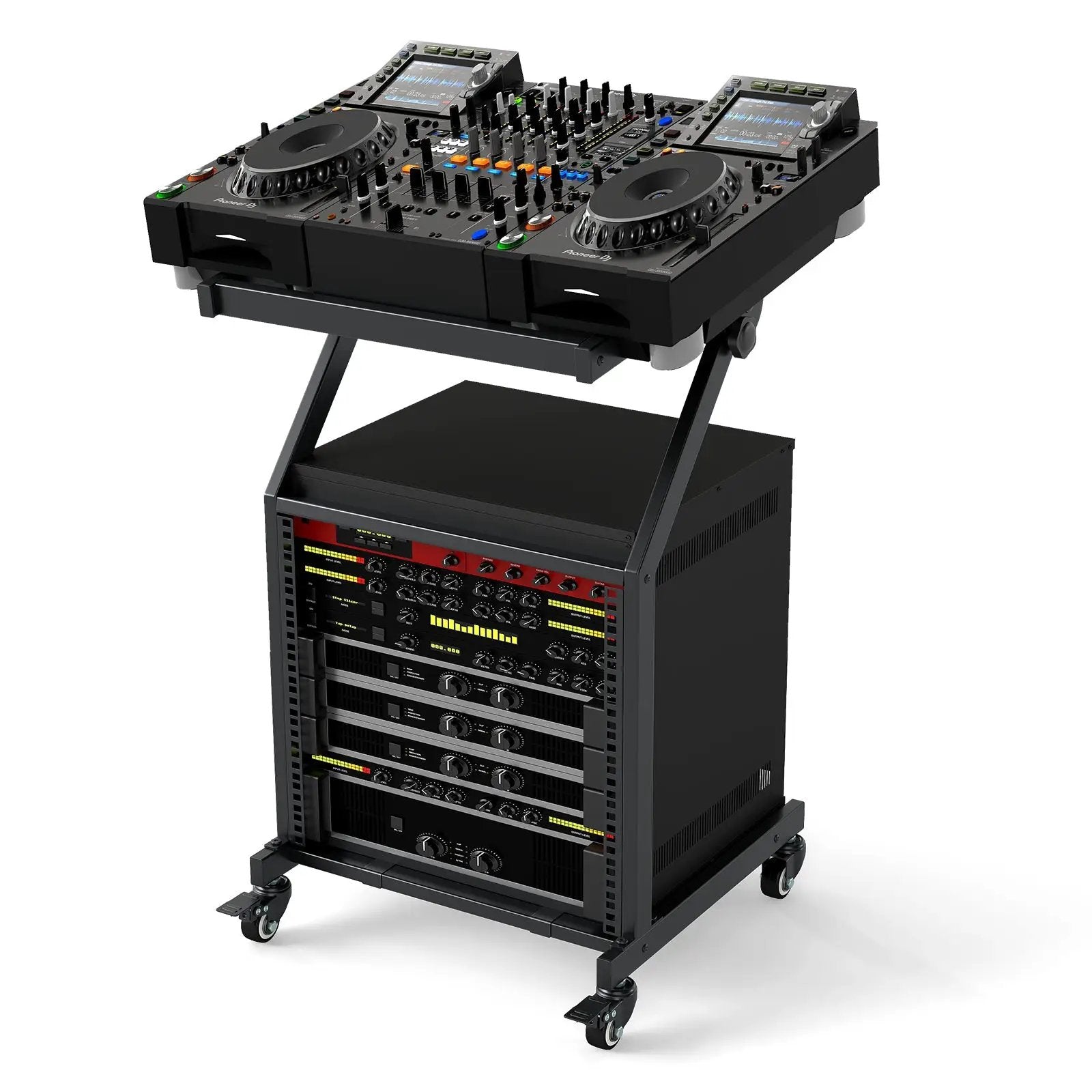 2 Layer Professional Audio Rack Mount with Adjustable Crossbars by DirectDeals