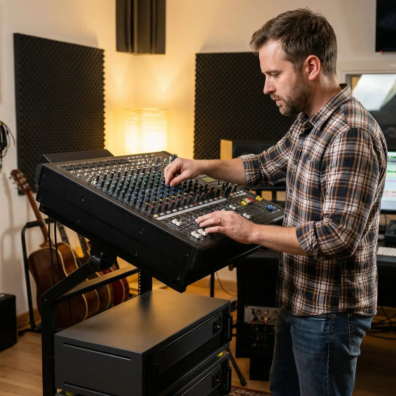 2 Layer Professional Audio Rack Mount with Adjustable Crossbars by DirectDeals