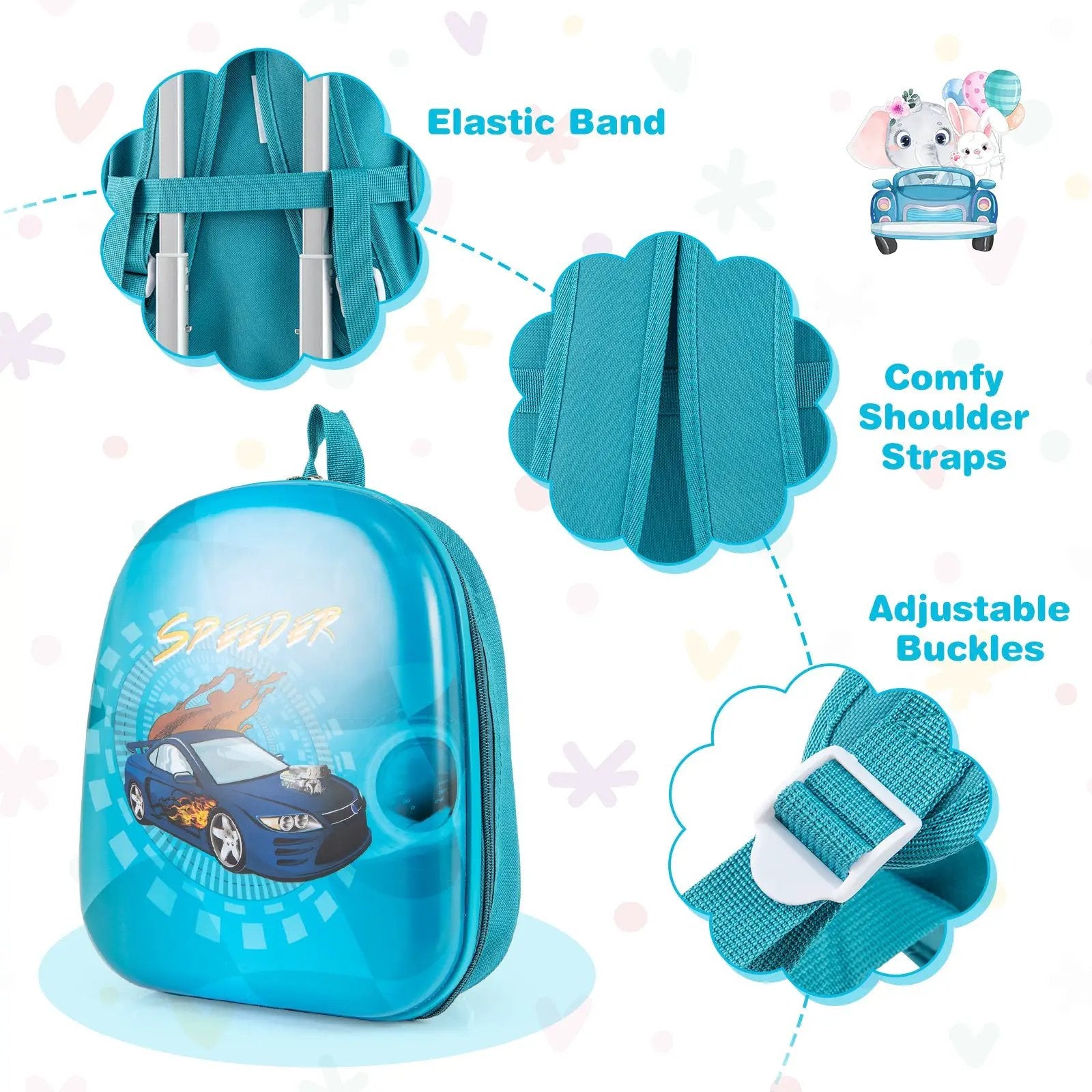 2 PCS Kid Luggage Set With Spinner Wheels for Children Boys Girls by DirectDeals