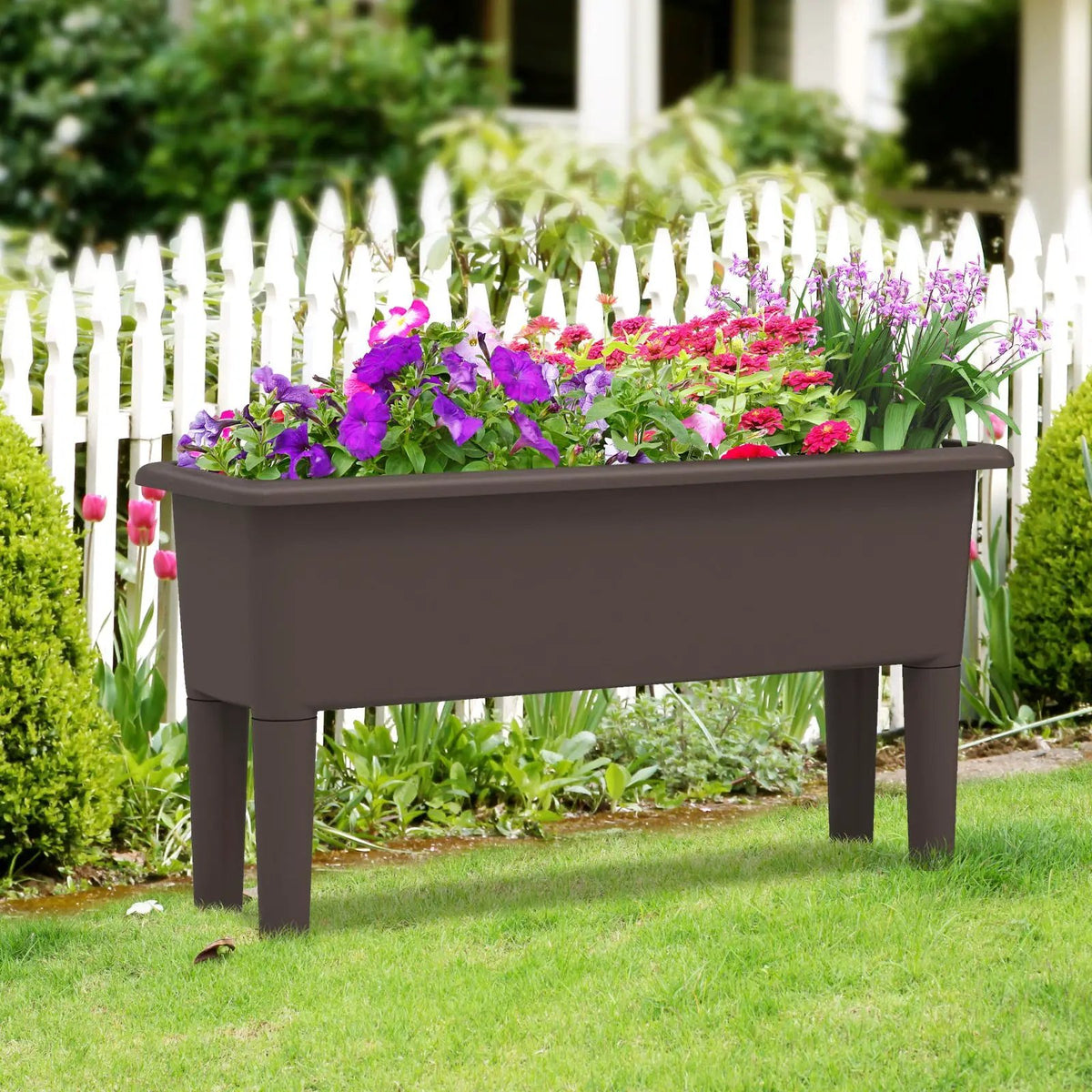 2 PCS Raised Garden Beds Self-Watering Planter Box with Detachable Legs and Drainage Hole by DirectDeals