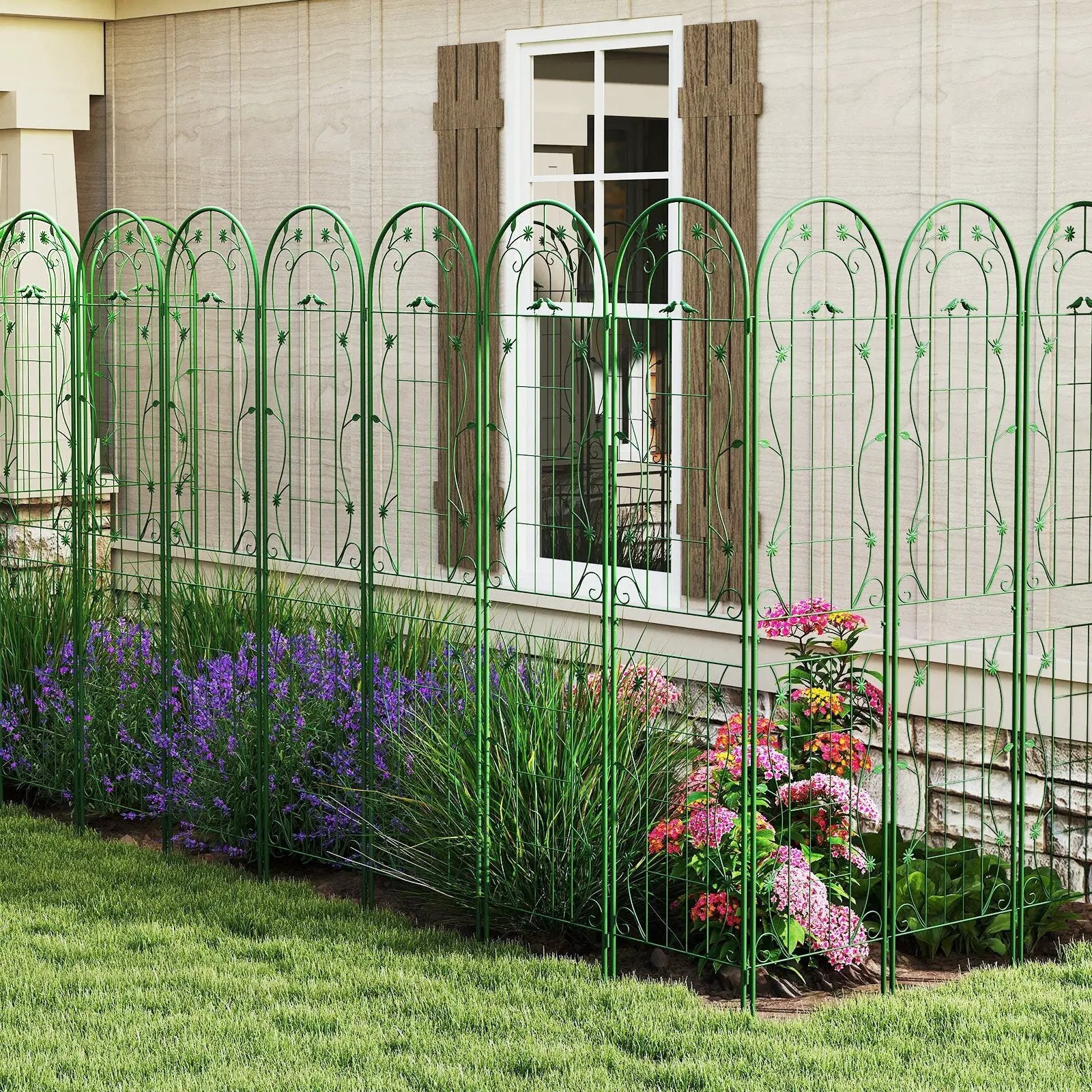 2 Pack 86.5 x 20 Inches Metal Garden Trellis for Climbing Plants by DirectDeals