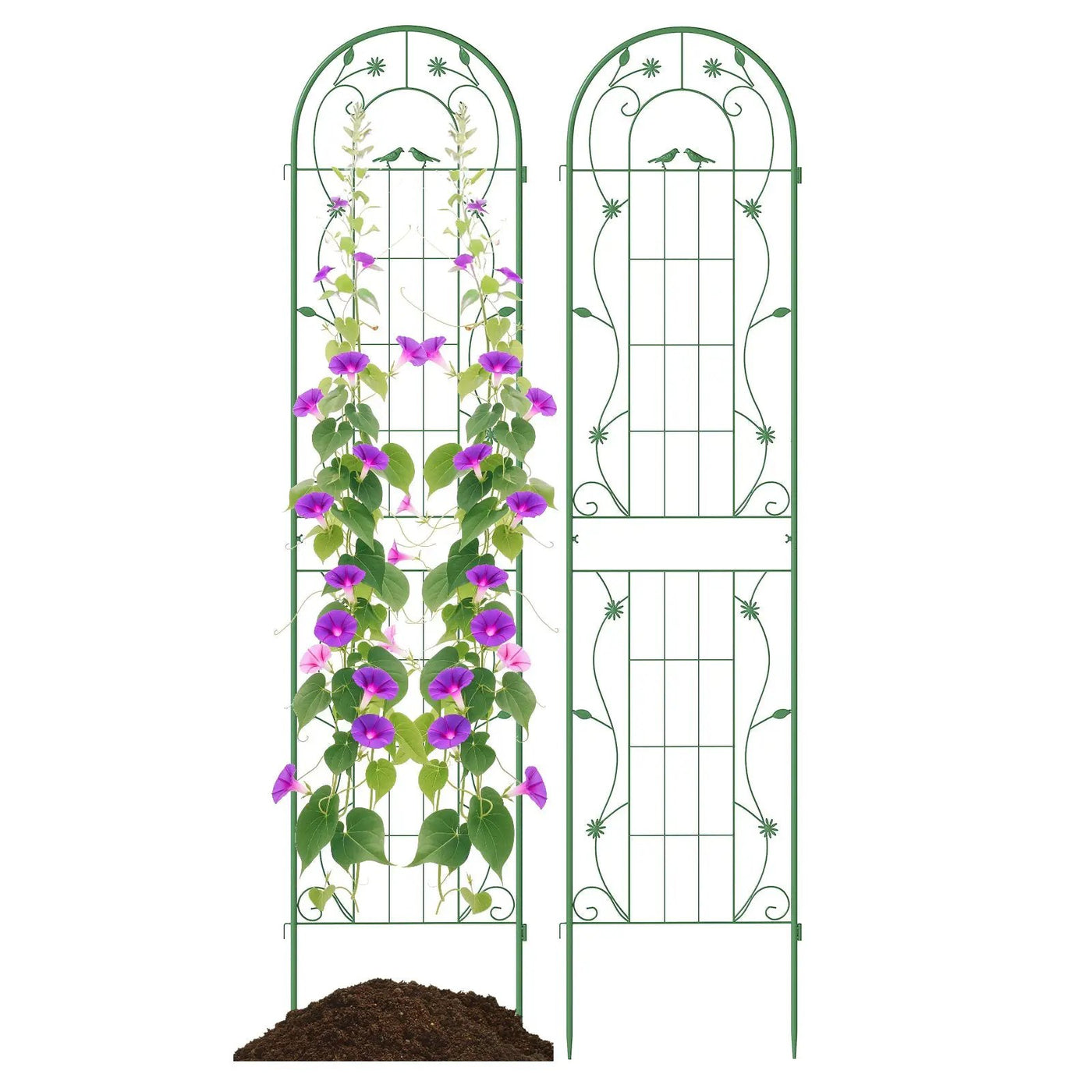 2 Pack 86.5 x 20 Inches Metal Garden Trellis for Climbing Plants by DirectDeals