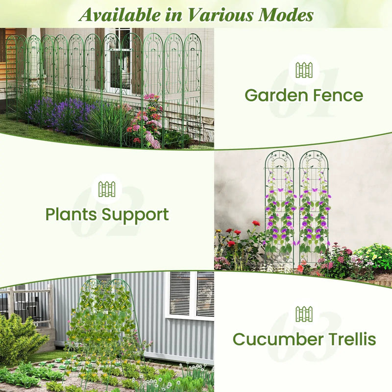 2 Pack 86.5 x 20 Inches Metal Garden Trellis for Climbing Plants by DirectDeals