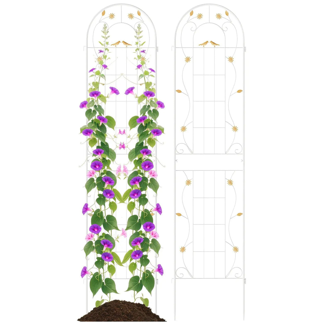 2 Pack 86.5 x 20 Inches Metal Garden Trellis for Climbing Plants by DirectDeals