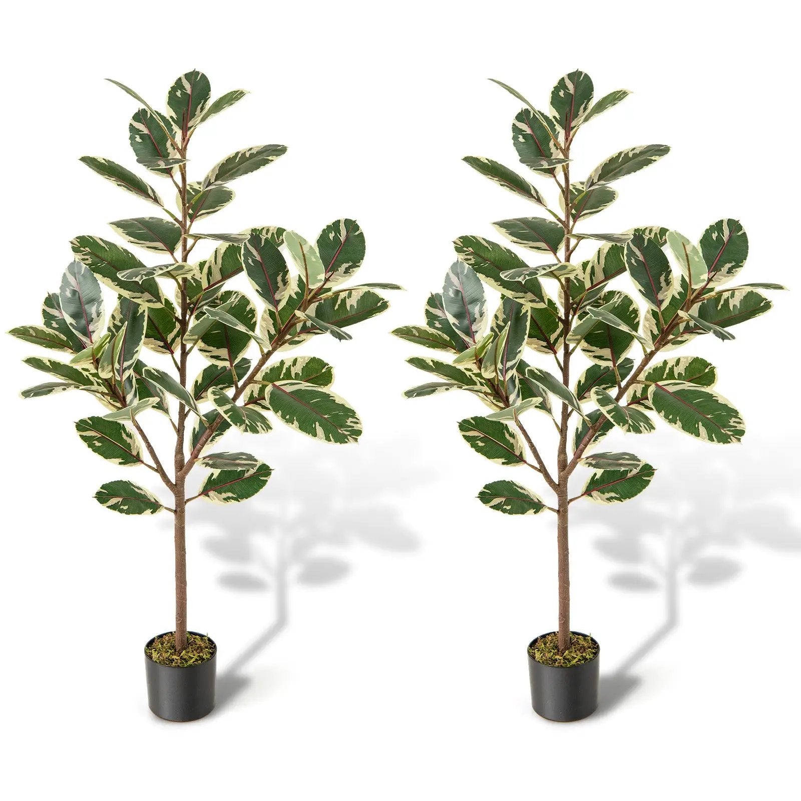 2 Pack 4.3 Feet Tall Artificial Bird of Paradise Plant Fake Banana Leaf-Green by DirectDeals