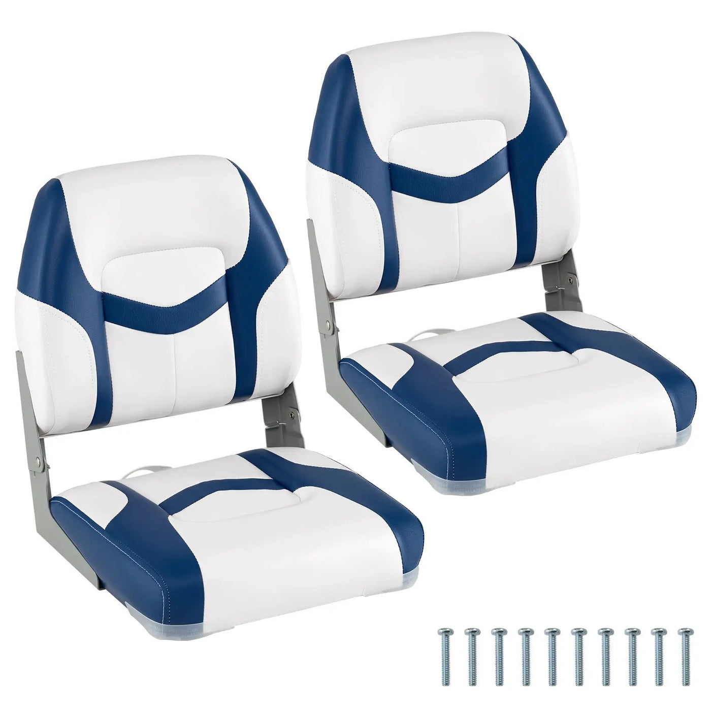 2-Pack Boat Seats with Fixing Bolts and Hinges by DirectDeals