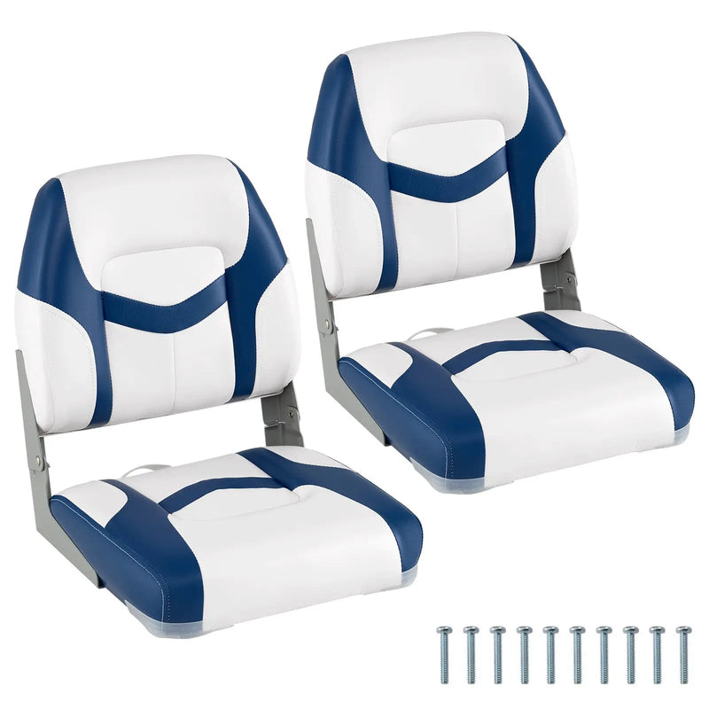 2-Pack Boat Seats with Fixing Bolts and Hinges by DirectDeals