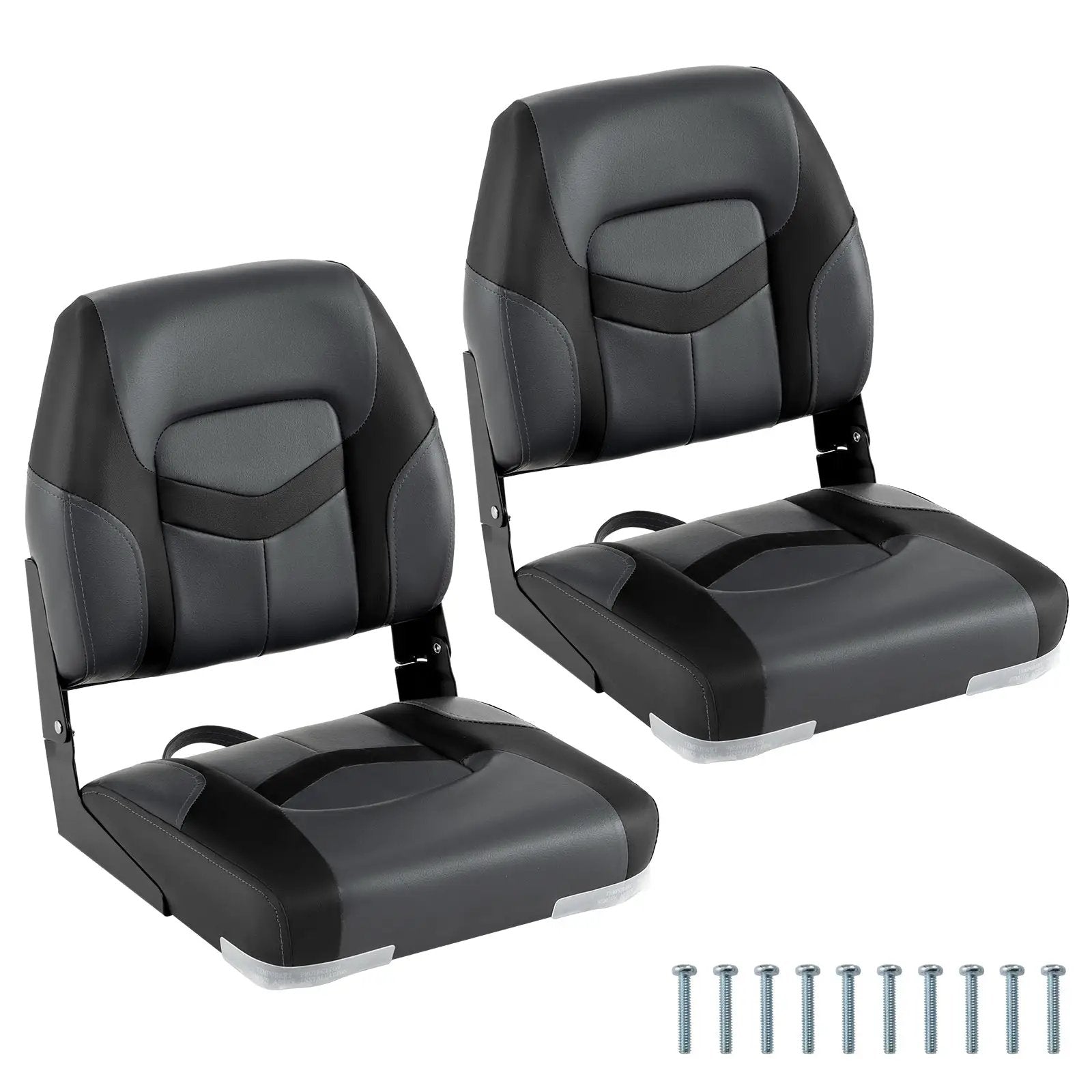 2-Pack Boat Seats with Fixing Bolts and Hinges by DirectDeals