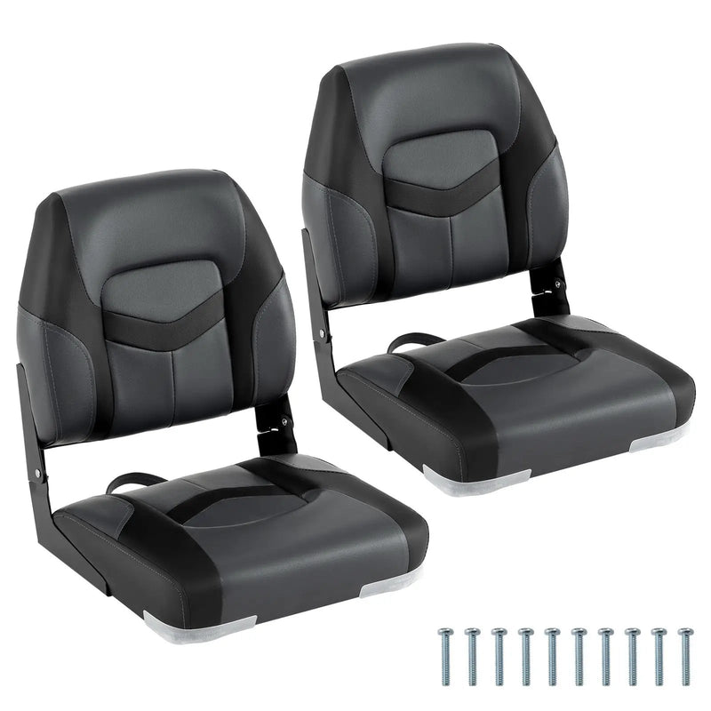 2-Pack Boat Seats with Fixing Bolts and Hinges by DirectDeals