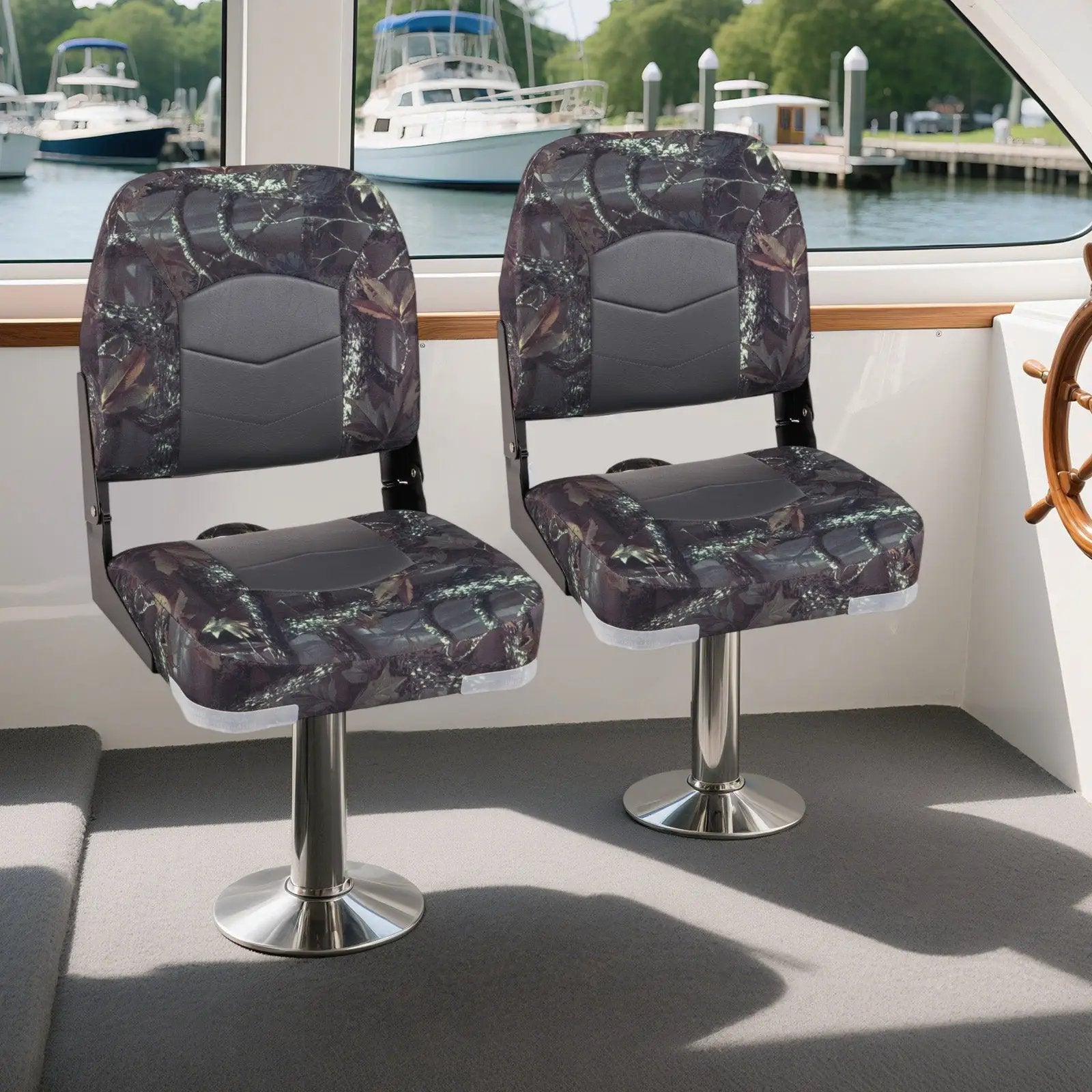2-Pack Boat Seats with Thick Sponge Padding by DirectDeals