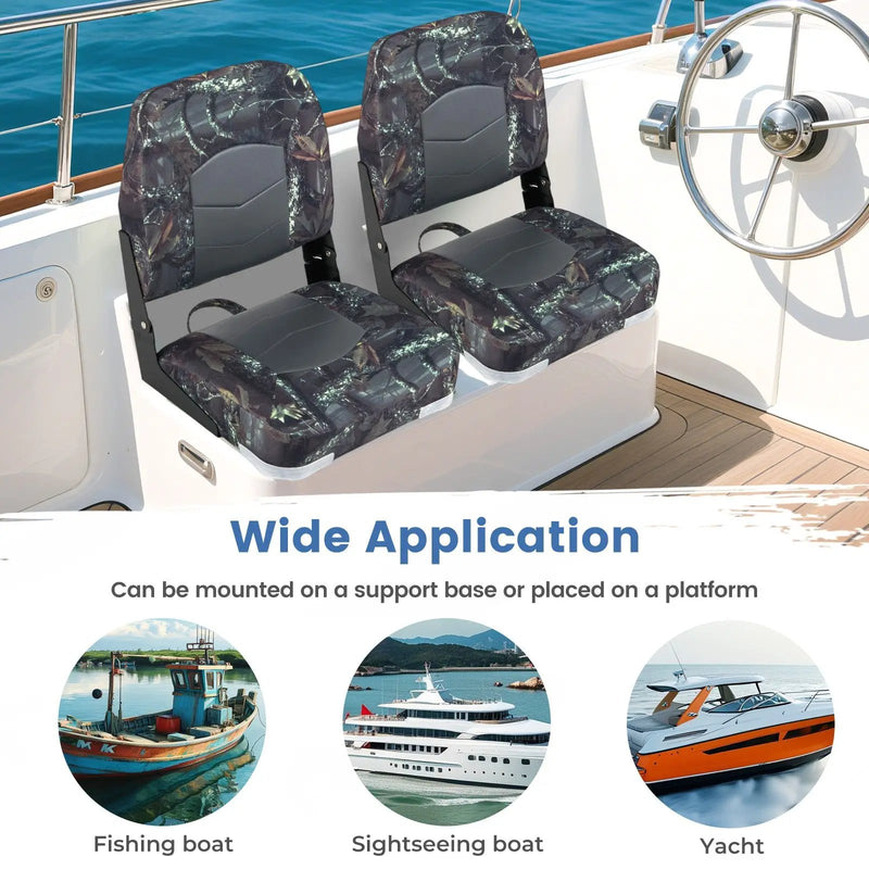 2-Pack Boat Seats with Thick Sponge Padding by DirectDeals