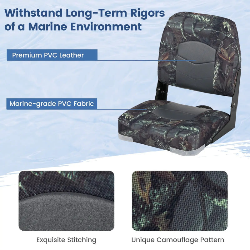 2-Pack Boat Seats with Thick Sponge Padding by DirectDeals