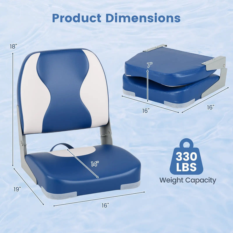 2-Pack Boat Seats with Thick Sponge Padding by DirectDeals