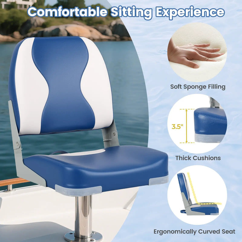 2-Pack Boat Seats with Thick Sponge Padding by DirectDeals