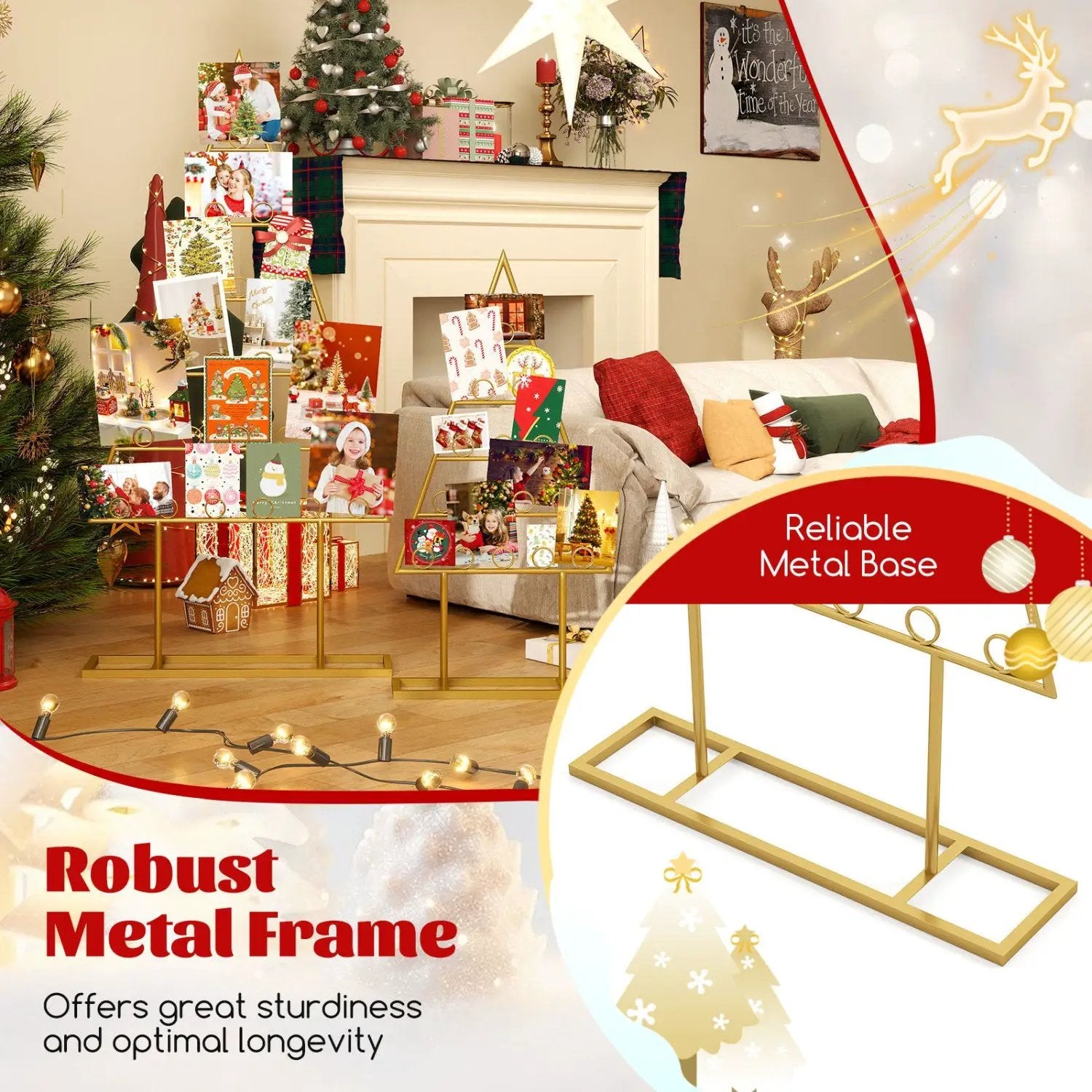 Christmas Tree Photo Holder with 36 Clips - 2 Pack Set by DirectDeals