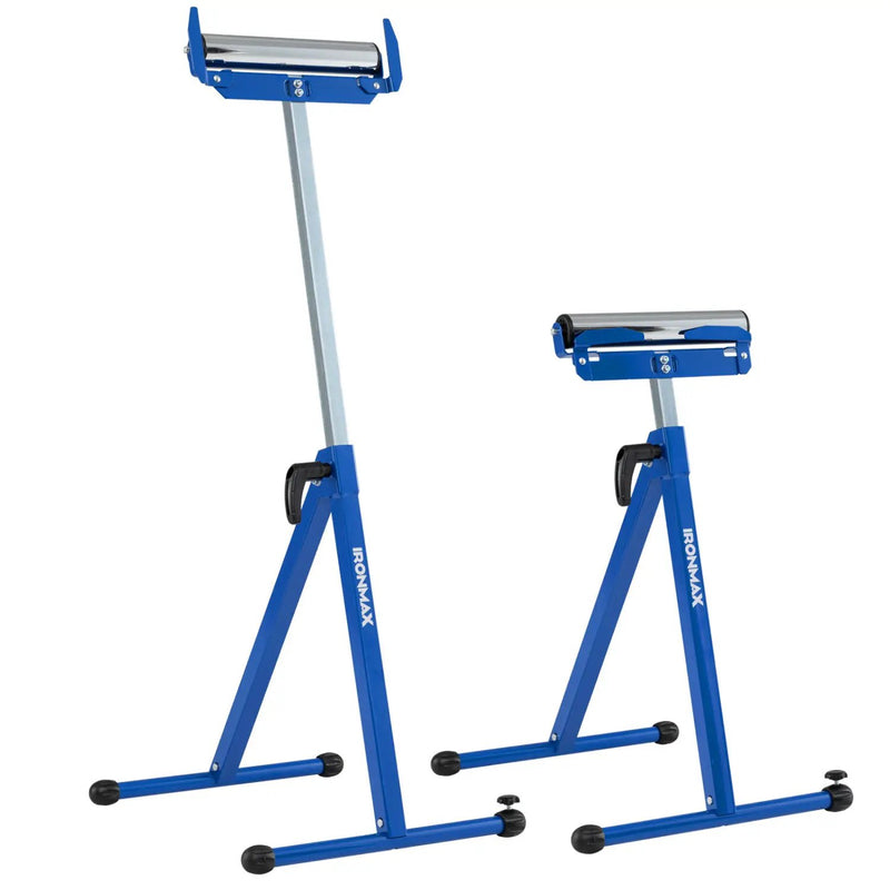 2-Pack Folding Roller Stands Portable Outfeed Supports with Adjustable Height by DirectDeals
