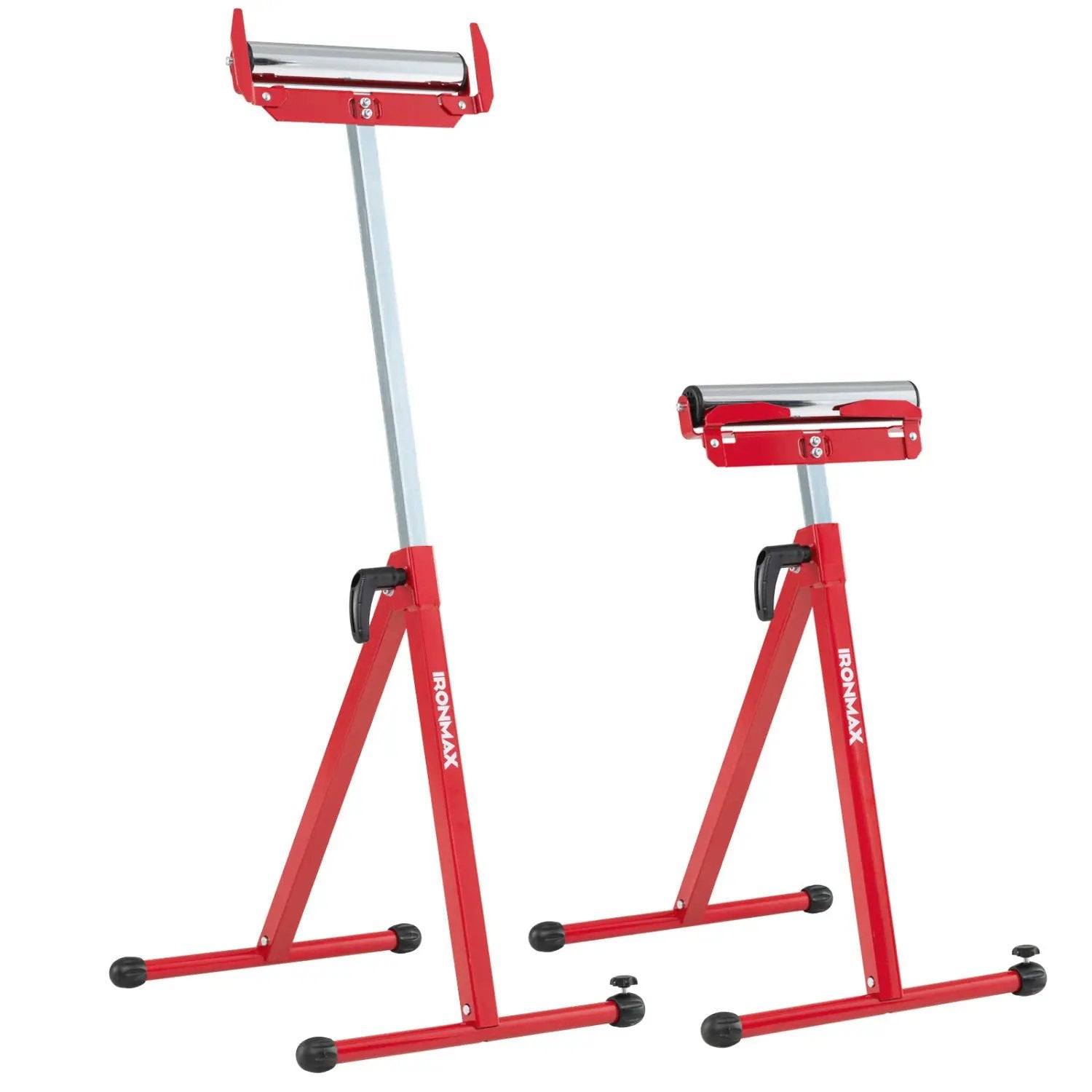 2-Pack Folding Roller Stands Portable Outfeed Supports with Adjustable Height by DirectDeals
