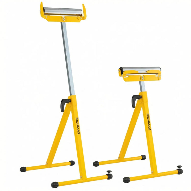 2-Pack Folding Roller Stands Portable Outfeed Supports with Adjustable Height by DirectDeals