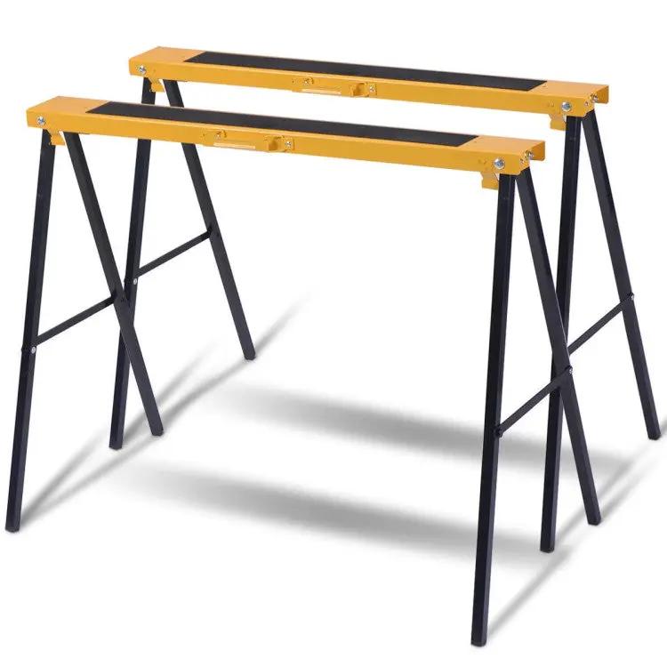 2 Pack Heavy Duty Sawhorse with Steel Folding Legs by DirectDeals