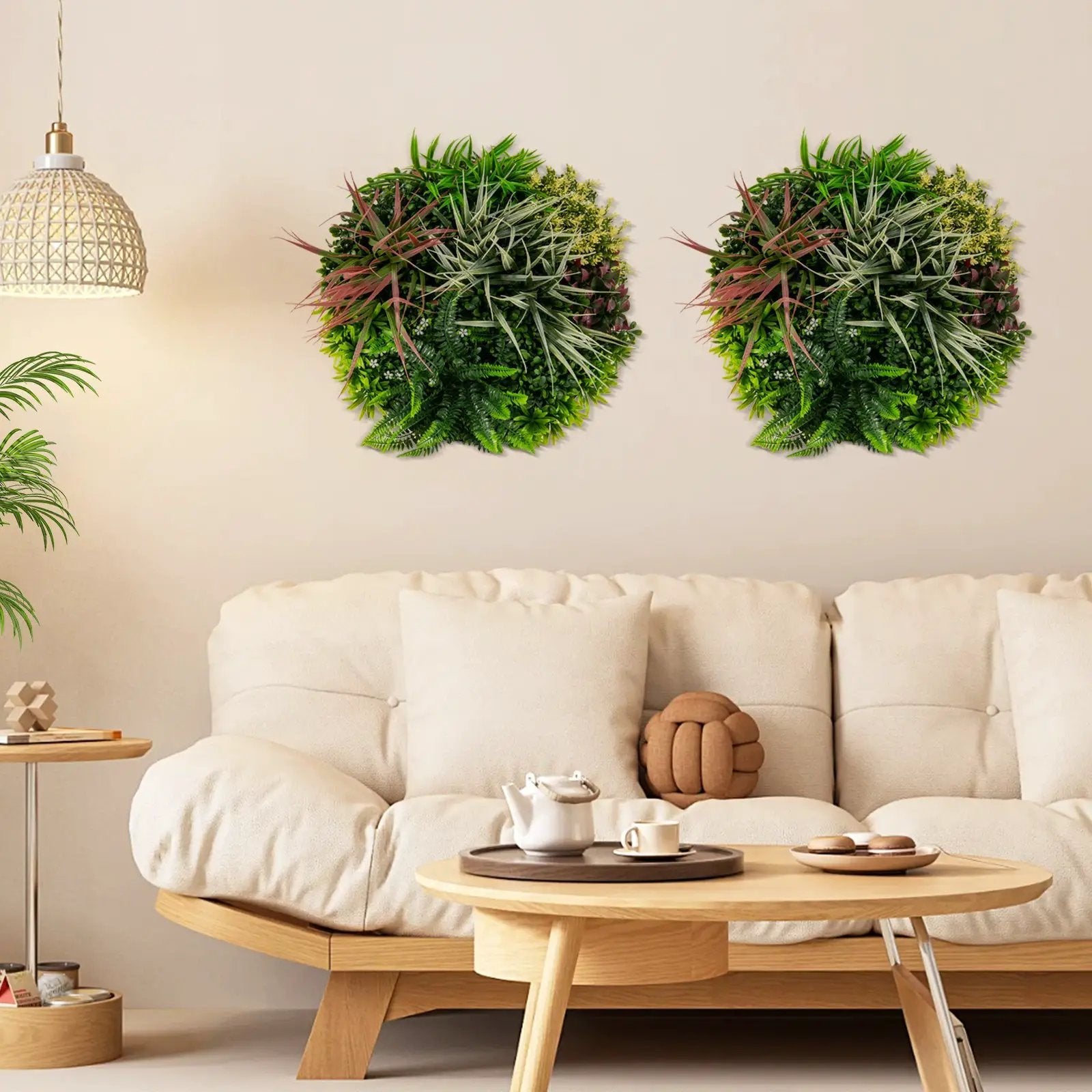 2 Pack Square Framed Artificial Foliage Wall Art by DirectDeals