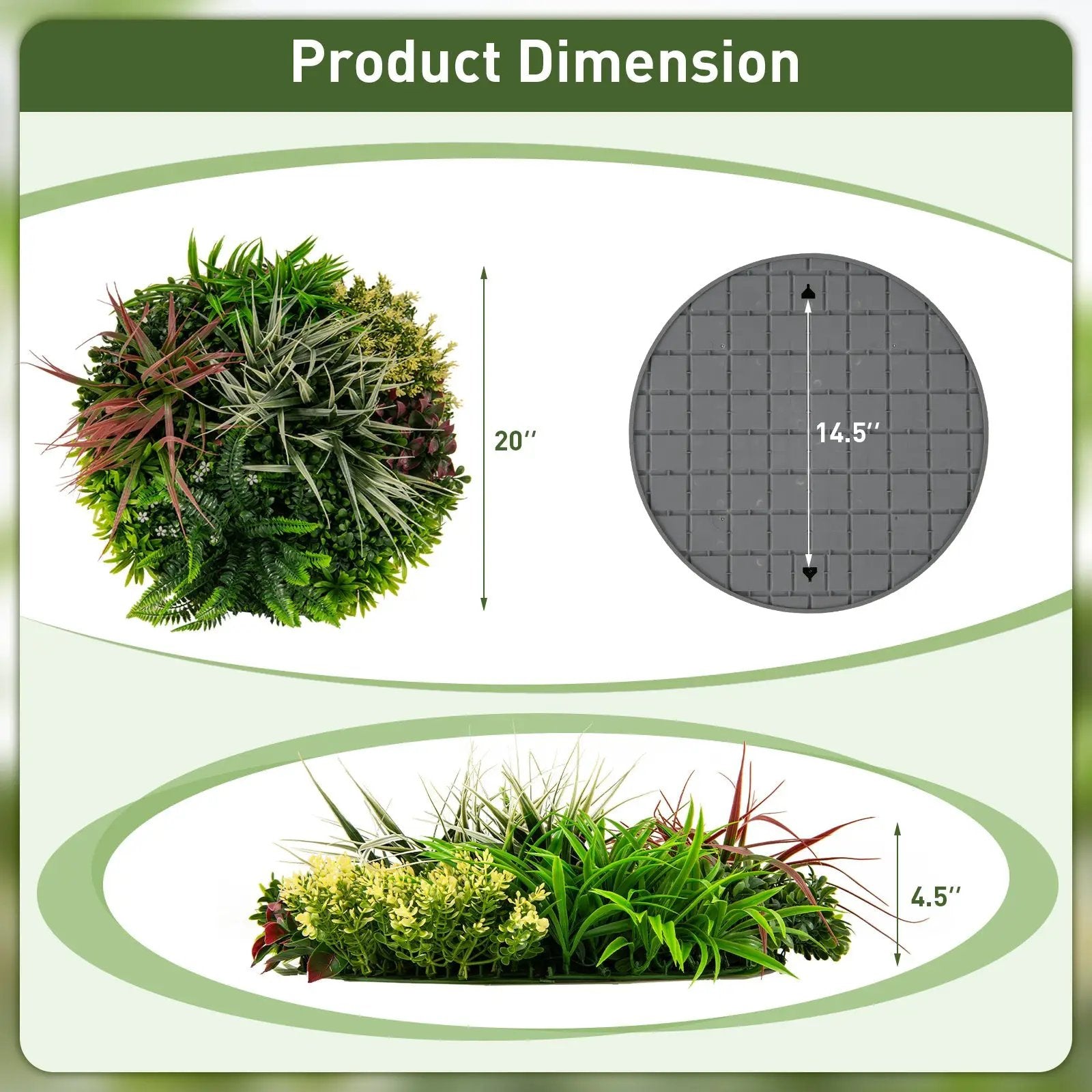 2 Pack Square Framed Artificial Foliage Wall Art by DirectDeals