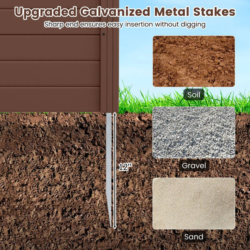 2 Panels 48 x 48 Inch Air Conditioner Trash Can Pool Equipment Enclosure-Brown by DirectDeals