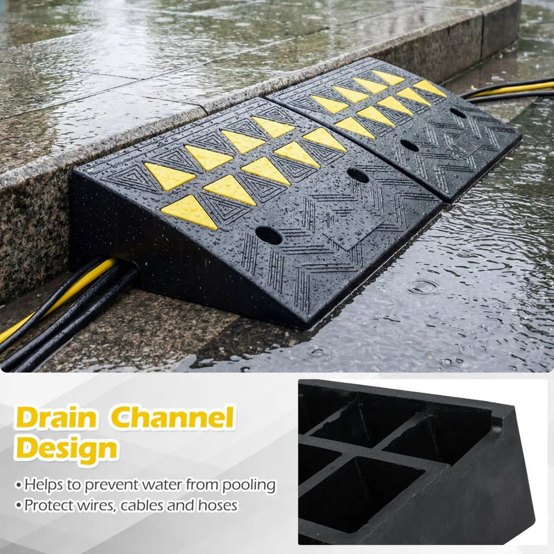 2 Pcs Driveway Threshold Ramps with 5/6 Inch Rise for Medium Trucks by DirectDeals