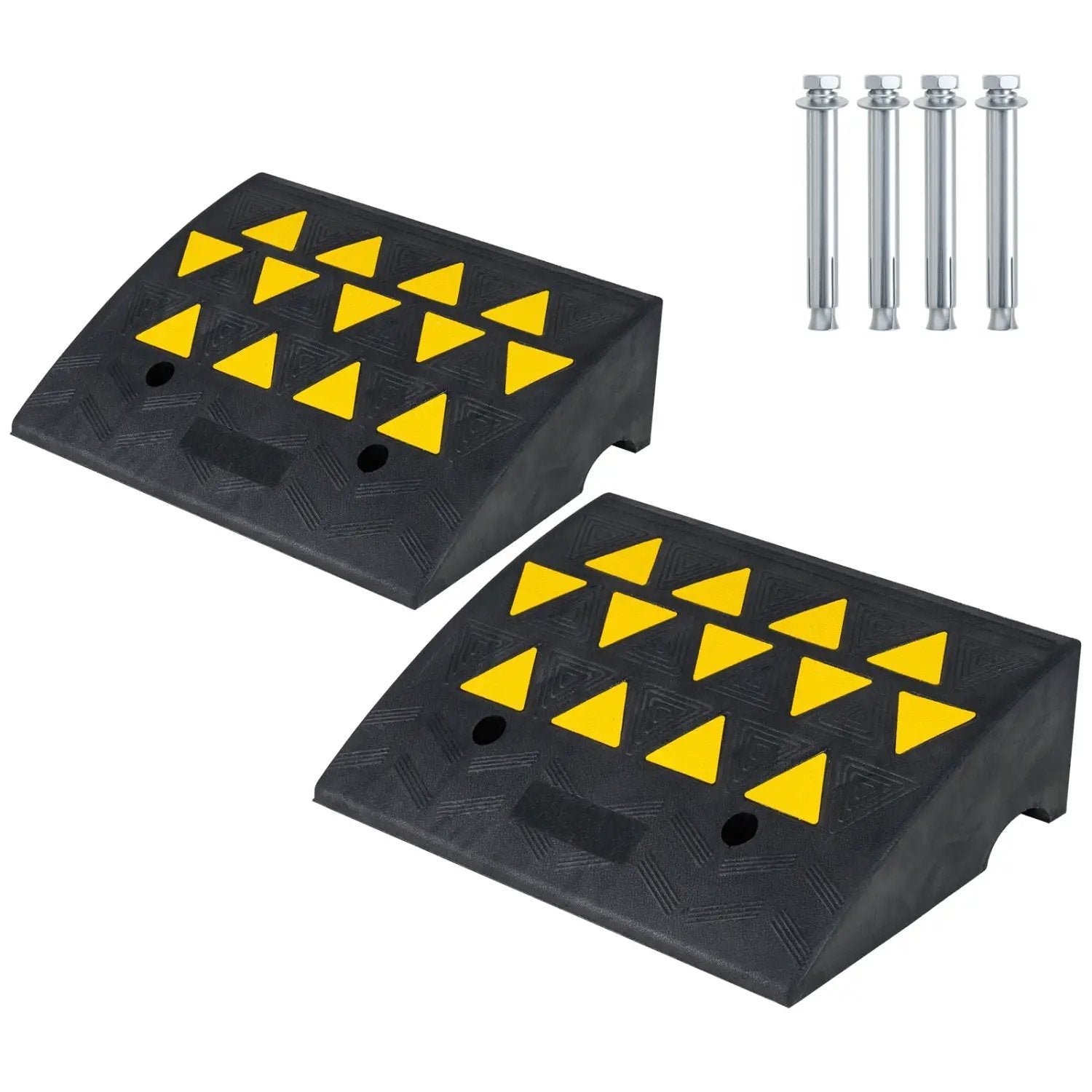 2 Pcs Driveway Threshold Ramps with 5/6 Inch Rise for Medium Trucks by DirectDeals
