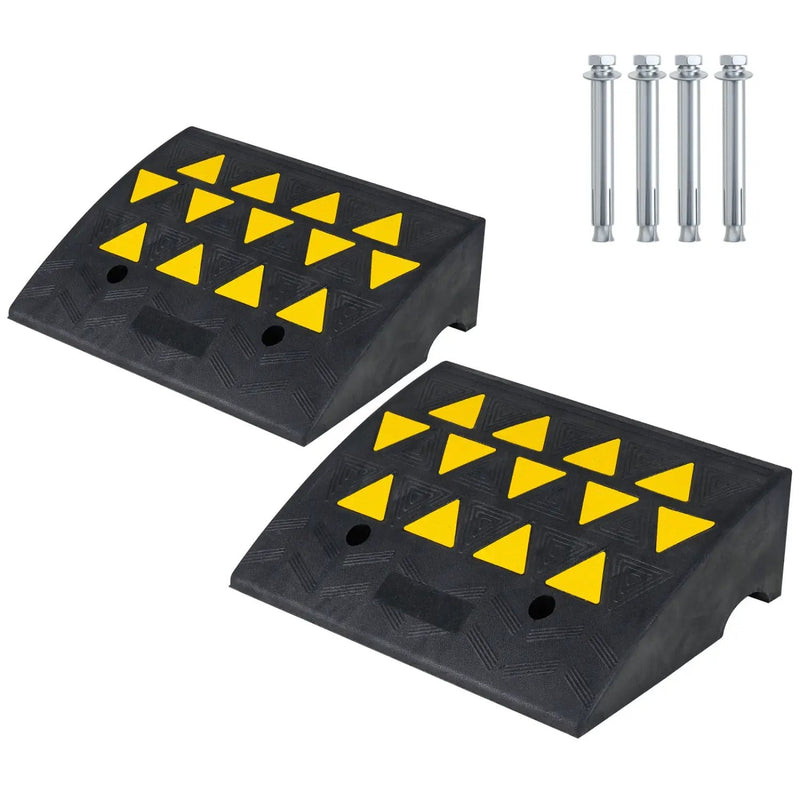 2 Pcs Driveway Threshold Ramps with 5/6 Inch Rise for Medium Trucks by DirectDeals