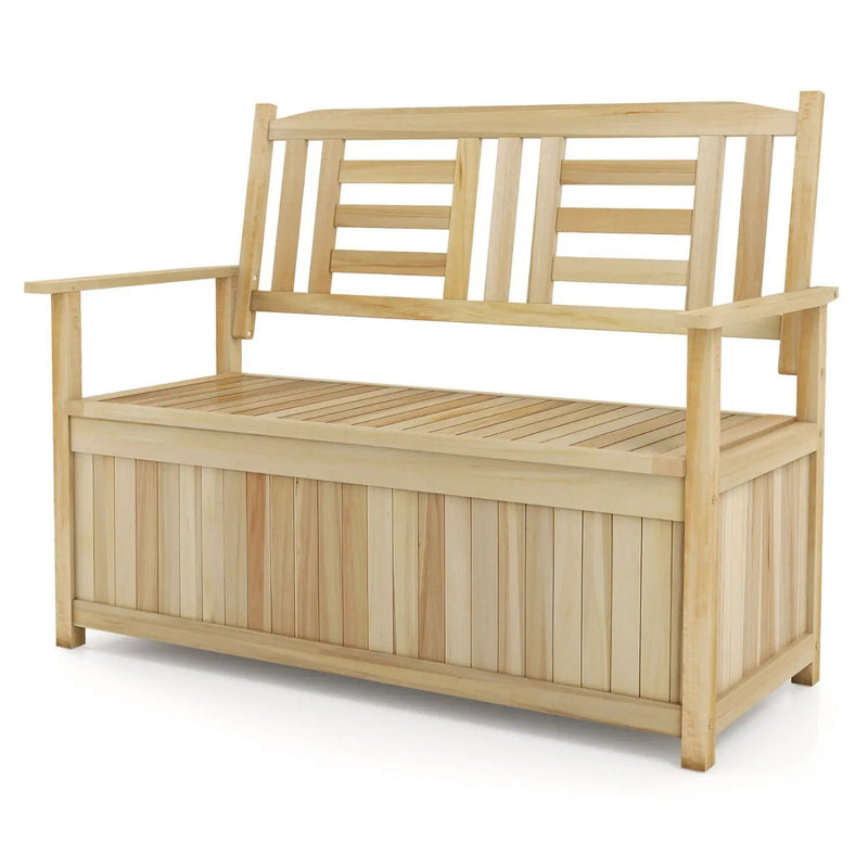 2-Person Storage Bench with 49 Gallon Capacity and Backrest by DirectDeals