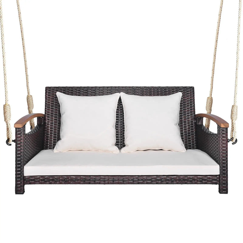 2-Person Patio Rattan Porch Swing by DirectDeals