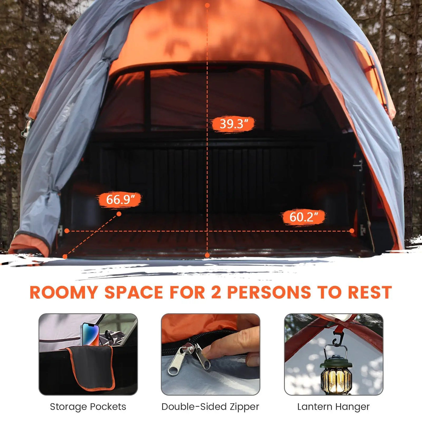 2 Person Portable Pickup Tent with Carry Bag by DirectDeals