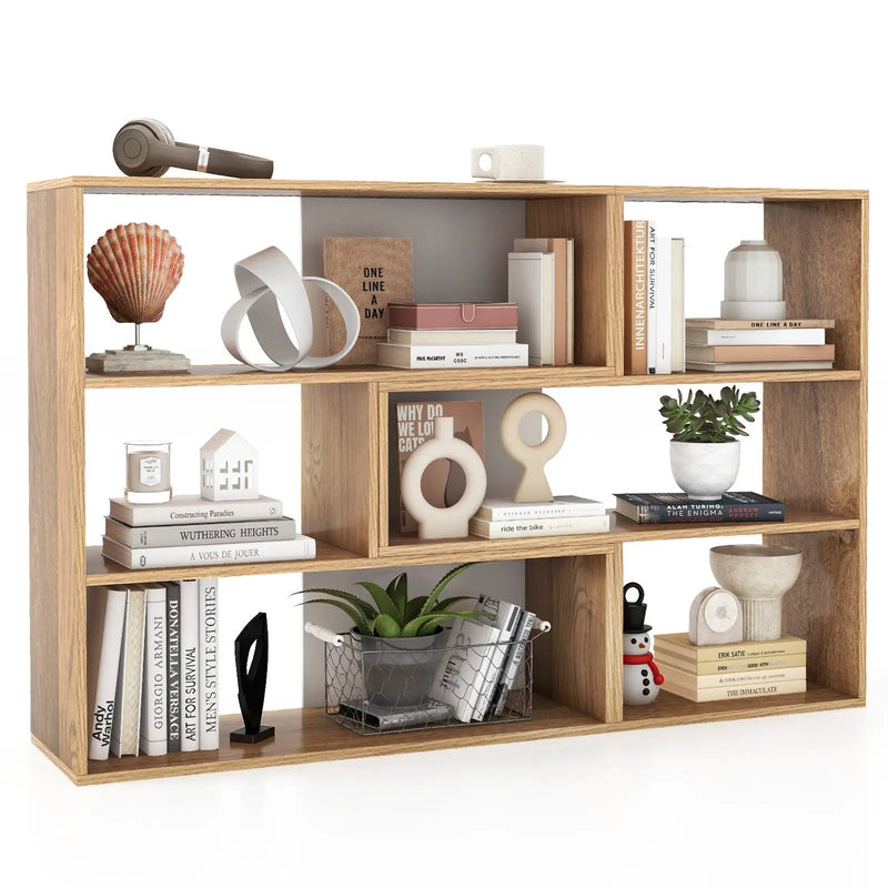 2-Piece Separable Bookshelf Floor Standing Corner Display Storage by DirectDeals
