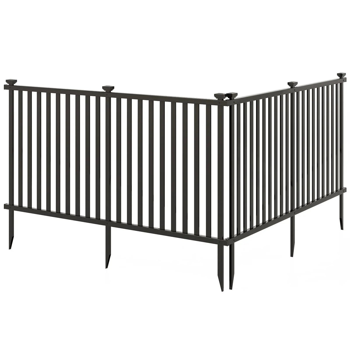 2 Piece 80 x 51 Inch Vinyl Picket Fence for Garden by DirectDeals