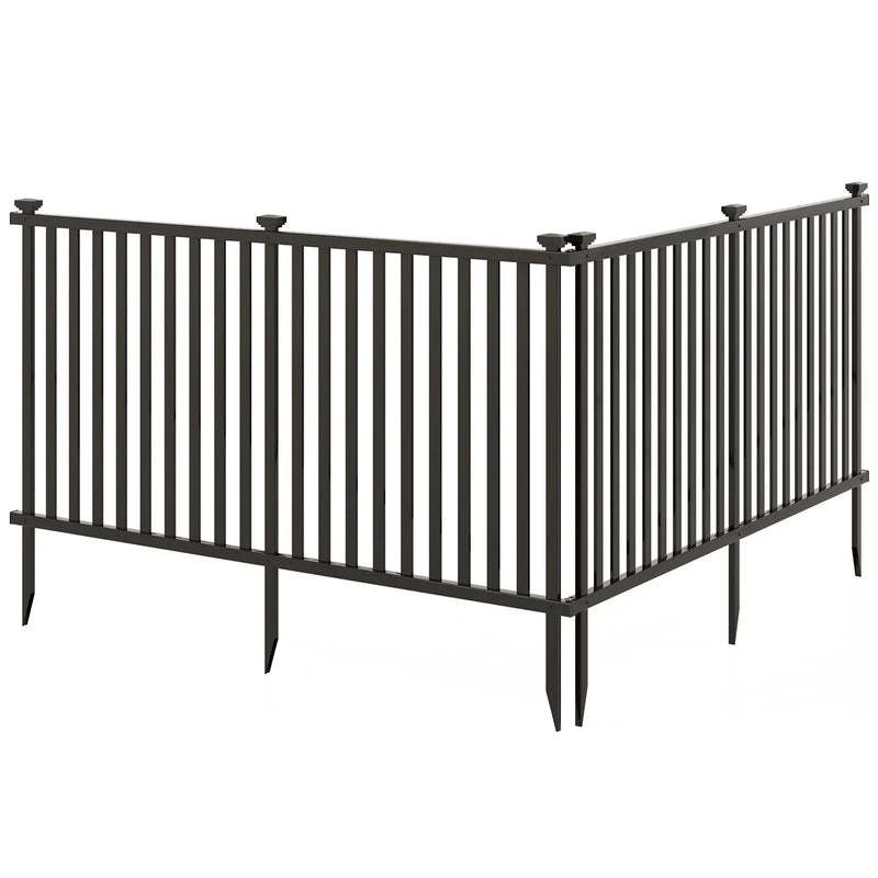 2 Piece 80 x 51 Inch Vinyl Picket Fence for Garden by DirectDeals