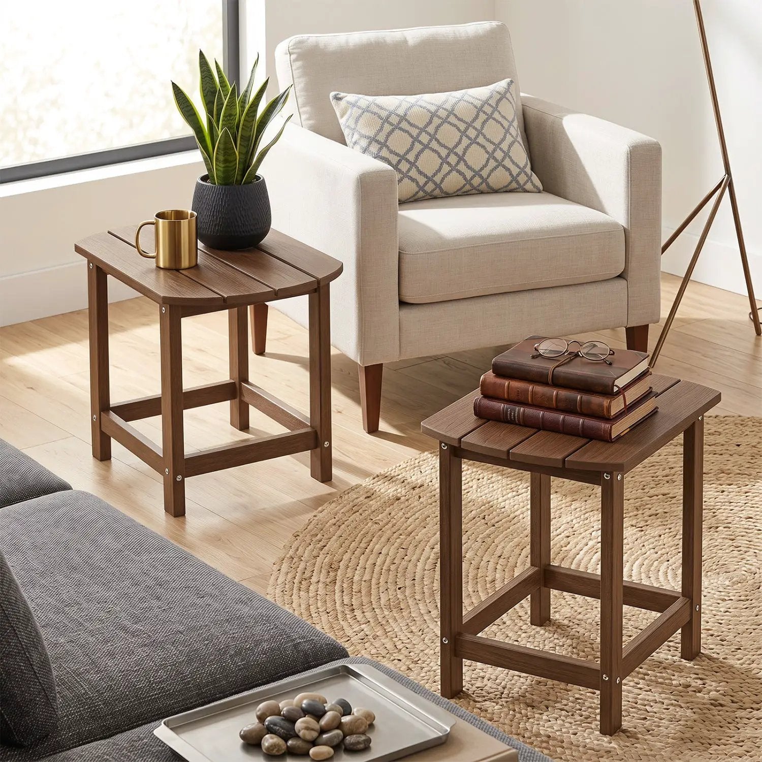 18-Inch Adirondack Side Table Set of 2 for Patio by DirectDeals