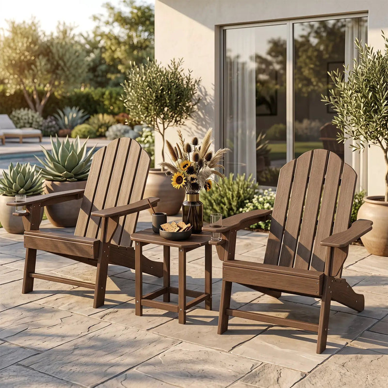 18-Inch Adirondack Side Table Set of 2 for Patio by DirectDeals