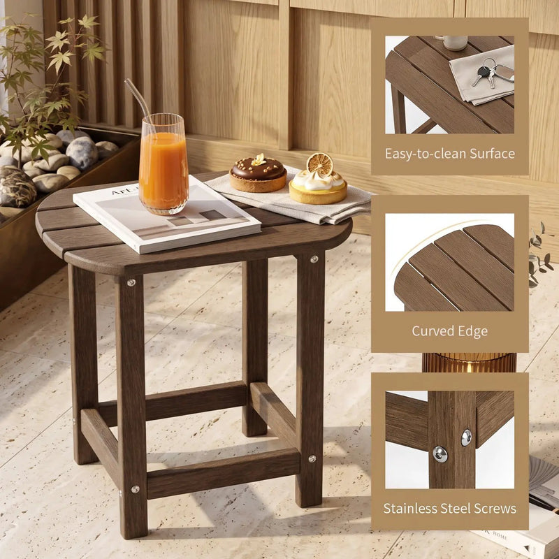 18-Inch Adirondack Side Table Set of 2 for Patio by DirectDeals