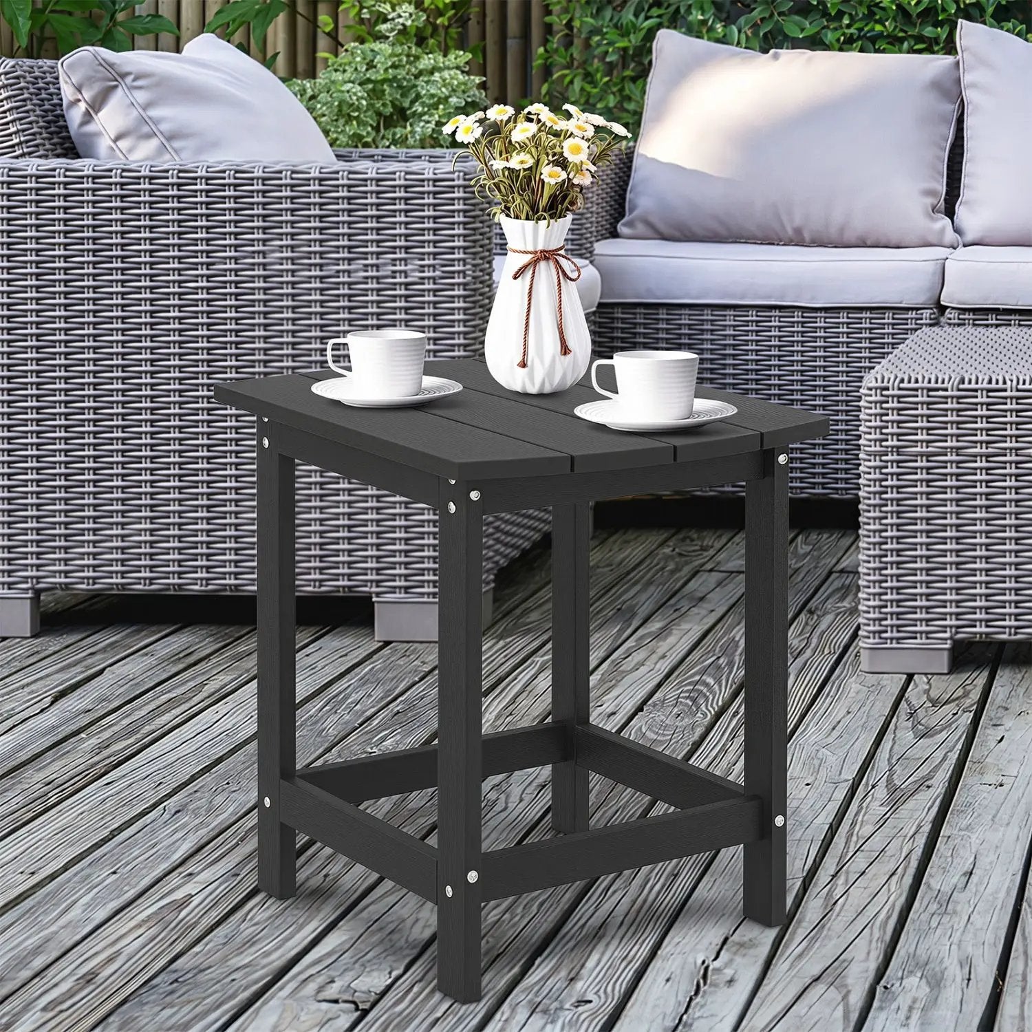 18-Inch Adirondack Side Table Set of 2 for Patio by DirectDeals