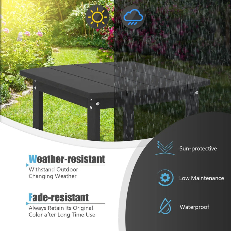 18-Inch Adirondack Side Table Set of 2 for Patio by DirectDeals