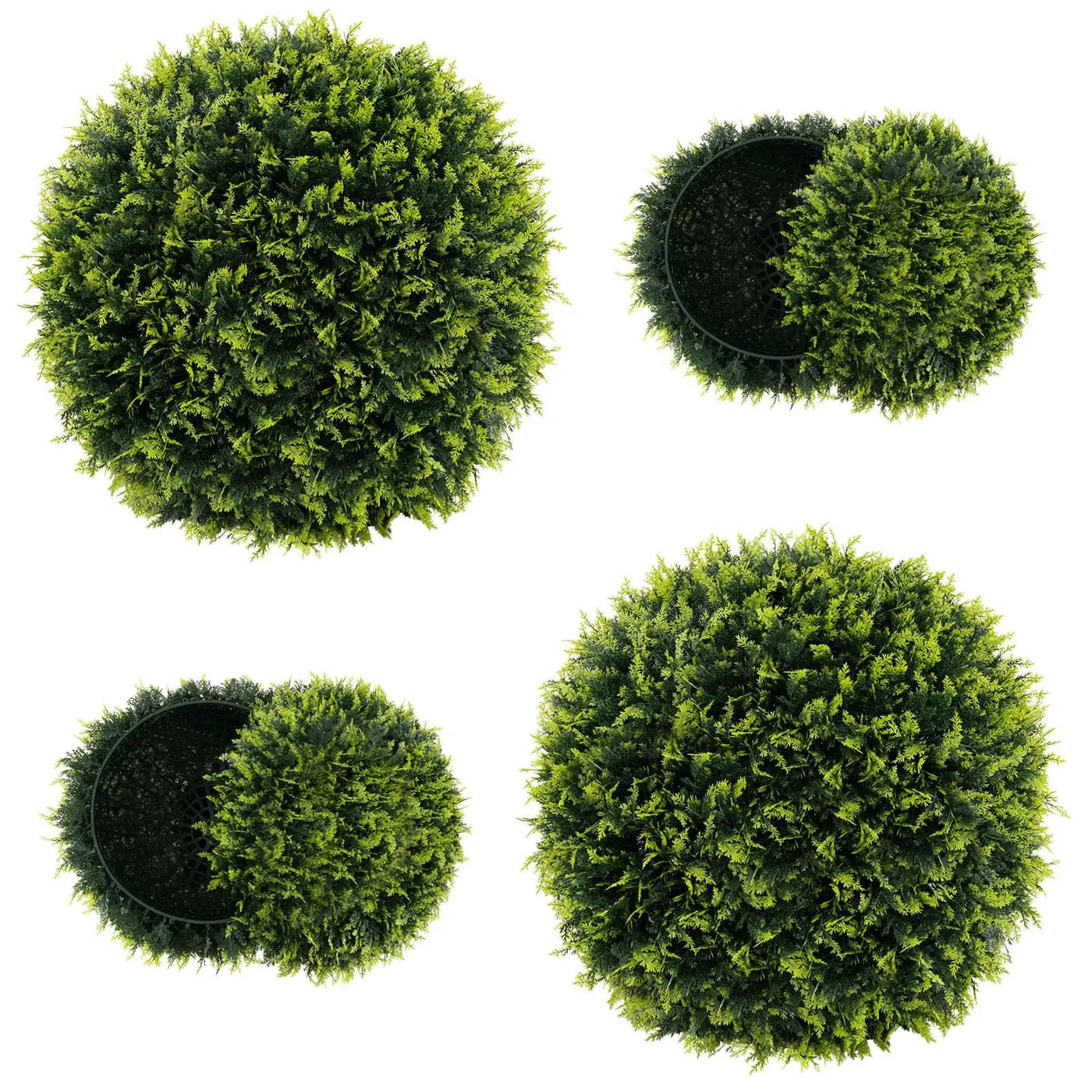 2 Pieces 18/22 Inches Indoor Outdoor Faux Decorative Balls for Patio Garden Front Door Balcony and Backyard by DirectDeals