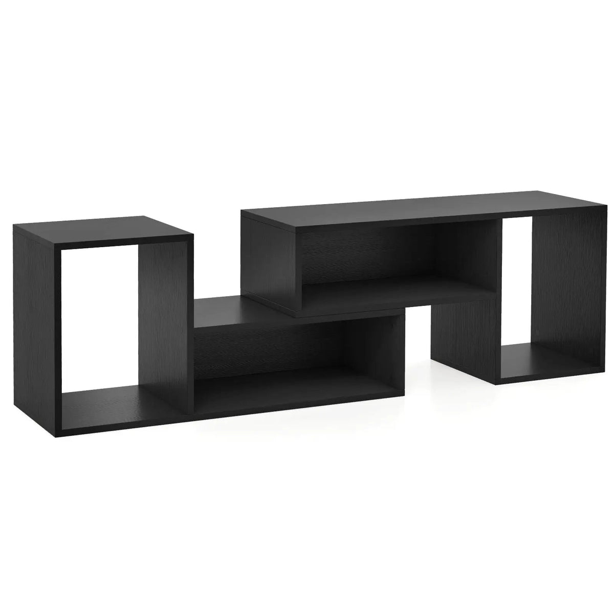 2 Pieces Adjustable TV Stand for TVs up to 55 Inch with Storage Cubes by DirectDeals