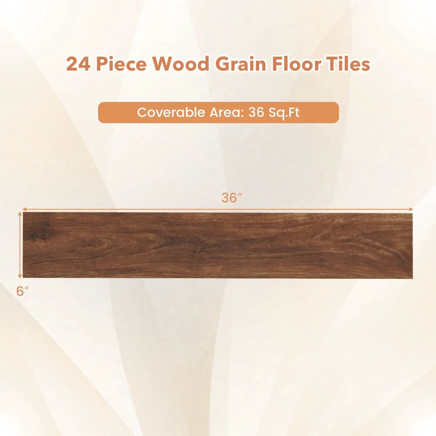 Set of 2 Floor Tile Vinyl Flooring Waterproof Vinyl Plank Flooring by DirectDeals